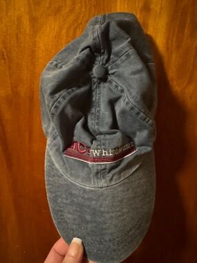 Embroidered Navy Blue Baseball Cap with Red Accent Ace Whitewater